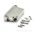 Silver D-SUB plastic shell connector